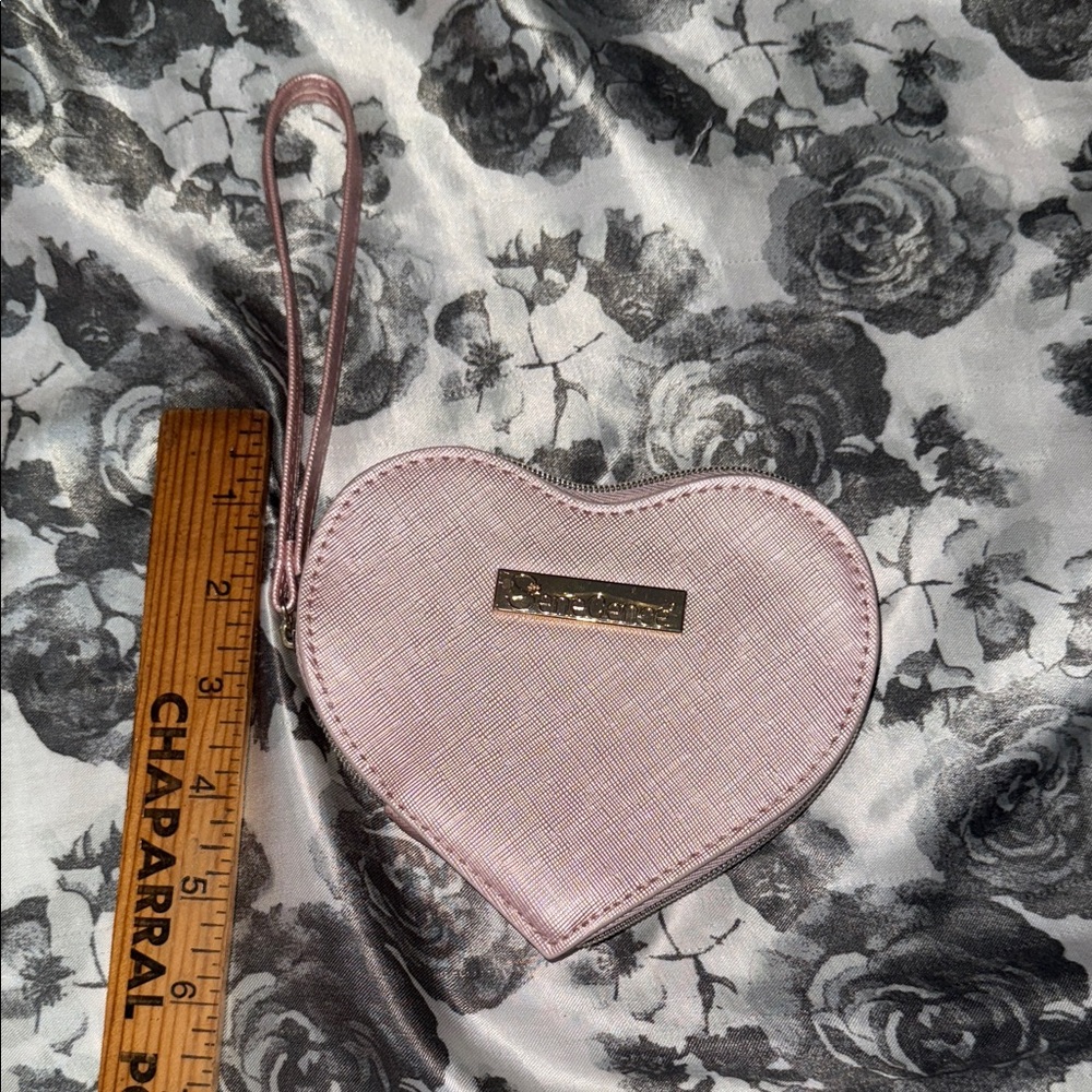 Heart-Shaped Pink Wristlet